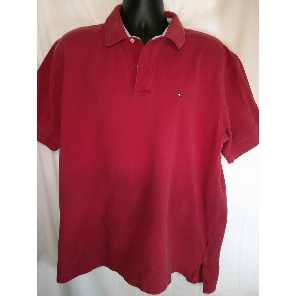 Vintage Tommy Hilfiger Polo Shirt Classic Fit Short Sleeve Casual Top XL‎